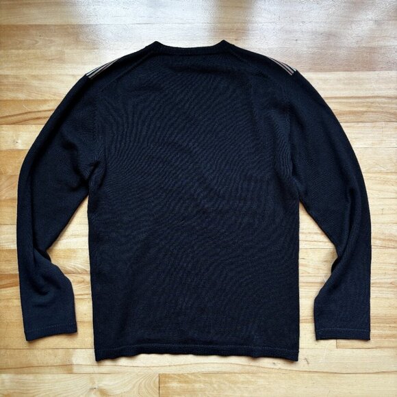 Burberry Women's Black Wool Sweater with Signature Stripes – Size M - Picture 9 of 13